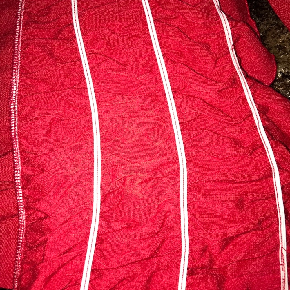 Red Ruffle Open Cardigan - Picture 5 of 8